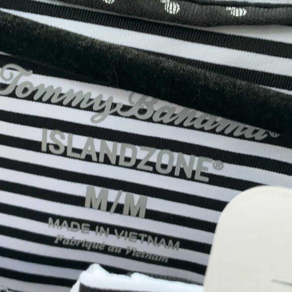 Tommy Bahama Black and White Striped Sleeveless Blouse Medium - Picture 3 of 8